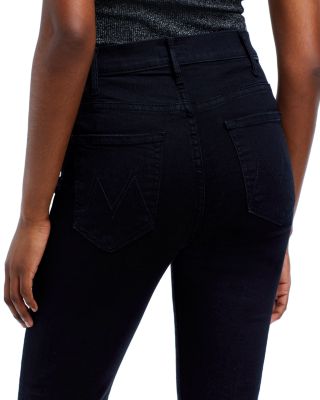The Hustler High Rise Frayed Flare Leg Ankle Jeans in Not Guilty