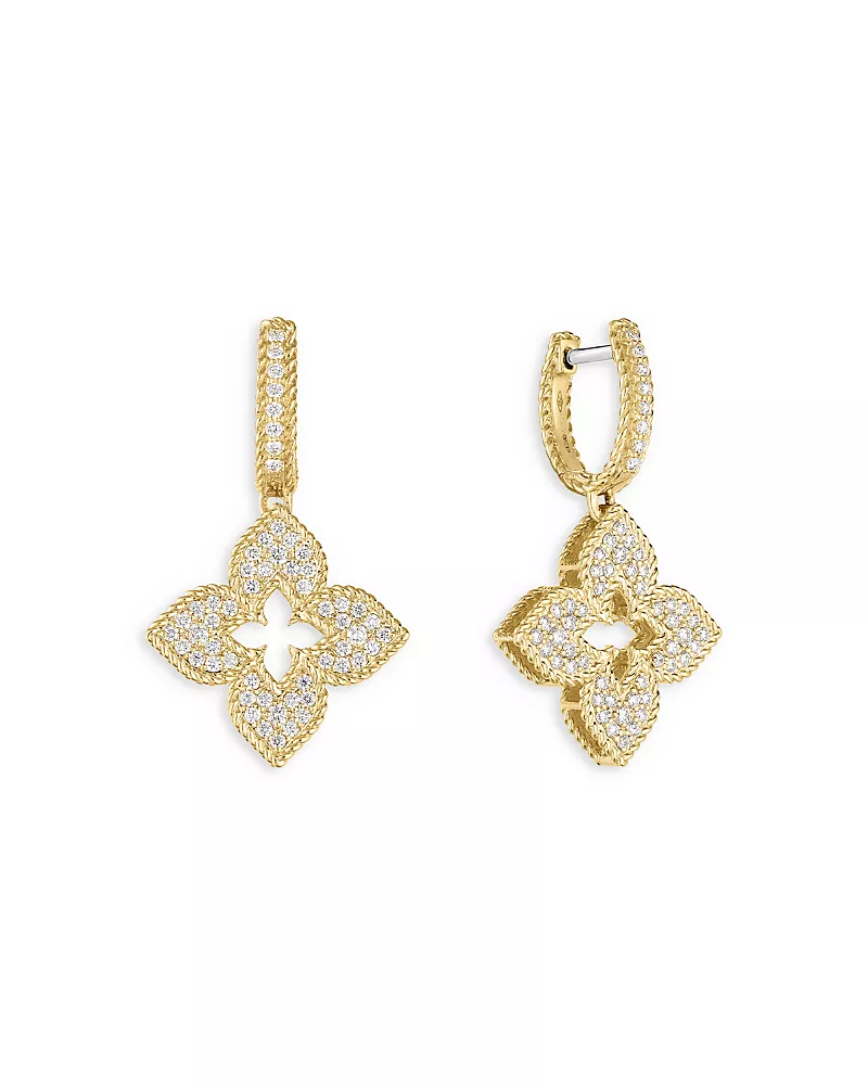 Roberto Coin 18K Yellow Gold Venetian Princess Diamond Drop Earrings, 0.77 tcw