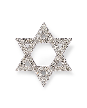 Bloomingdale's Diamond Star Of David Pendant Necklace In 14k White Gold, 0.14 Ct. T.w.