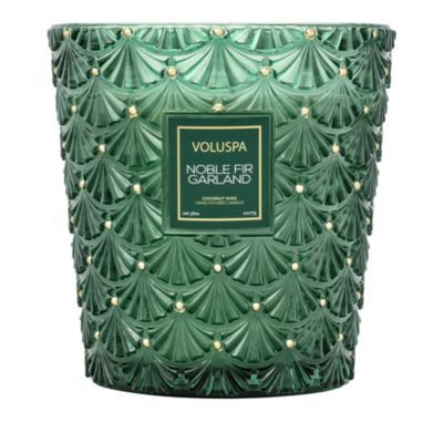 Voluspa - Noble Fir Garland 3 Wick Hearth Candle, 38 oz.