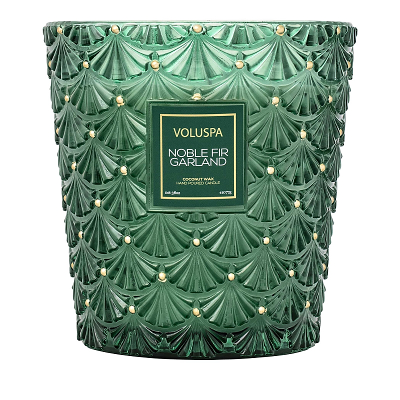 Voluspa Noble Fir Garland 3 Wick Hearth Candle, 38 oz.