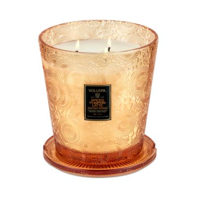 Voluspa - Spiced Pumpkin Latte 3 Wick Hearth Candle, 38 oz.