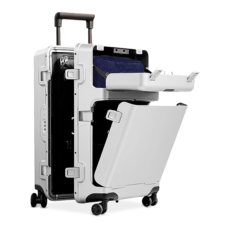 Barmes Wheeled Carryon Suitcase, Gym Bag And Packing Cubes In Cloud White