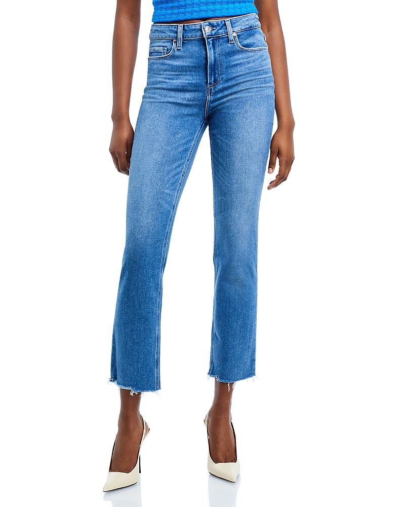 Paige Cindy High Rise Ankle Straight Jeans in Music