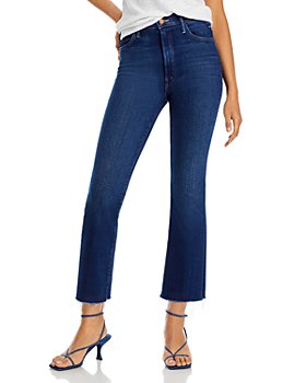 MOTHER - The Hustler High Rise Frayed Flare Leg Ankle Jeans in Home Movie