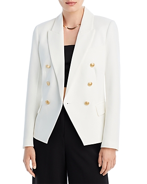 L Agence L'agence Kenzie Double-breasted Blazer In Ivory
