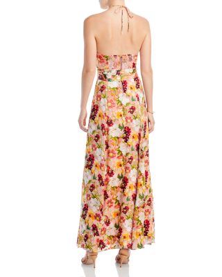 Alice and Olivia Dita Floral Halter Dress | Bloomingdale's