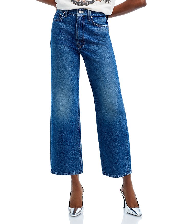 MOTHER x BOWIE® The Rambler High Rise Wide Leg Jeans in Under Pressure ...