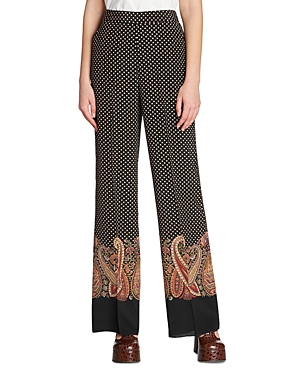ETRO PRINTED SILK PANTS