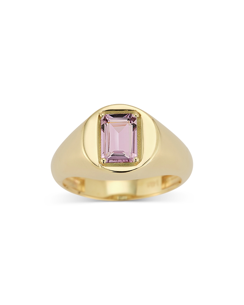 Alberto Amati 14K Yellow Gold Amethyst Signet Ring
