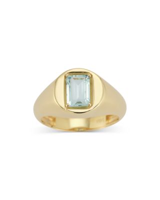 Alberto Amati - 14K Yellow Gold Stone Signet Ring Collection