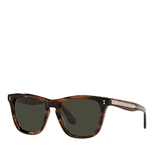 Shop Oliver Peoples Lynes Polarized Square Sunglasses, 55mm In Tortoise/gray Polarized Solid