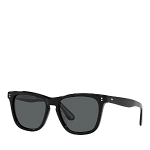 Shop Oliver Peoples Lynes Polarized Square Sunglasses, 55mm In Black/gray Polarized Solid