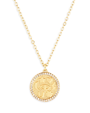 Aqua Coin Pendant Necklace in 14K Gold Plated, 18 - 100% Exclusive