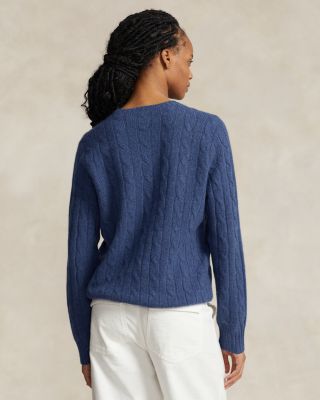 Cashmere Cable Knit Crewneck Sweater
