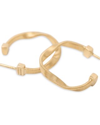 18K Yellow Gold Marrakech Wavy Medium Hoop Earrings