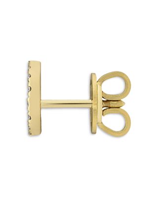18K Yellow Gold Interlocking G Diamond Stud Earrings