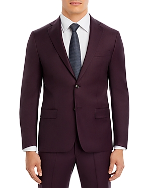 Robert Graham Modern Fit Burgundy Sharkskin Suit Jacket