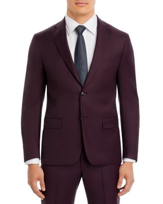 Robert Graham Modern Fit Burgundy Sharkskin Suit Jacket | Bloomingdale's Men