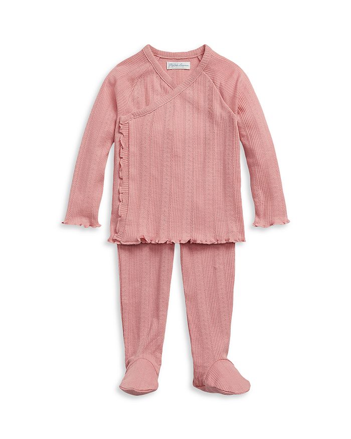 Ralph Lauren - Girls' Pointelle Knit Cotton Top & Pants Set - Baby