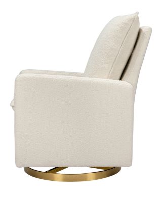 Cali Pillowback Swivel Glider in Boucle