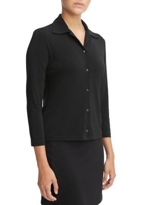 Three Quarter Sleeve Button Up Shirt