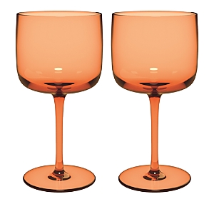 Villeroy & Boch Like Wine Glasses, Set Of 2 In Apricot