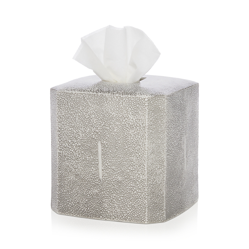 Kassatex Shagreen Tissue Holder In Porcelain