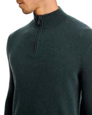 Slate Green Cashmere Quarter-Zip Sweater - Exclusive