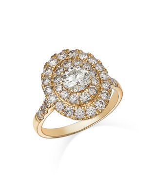 Bloomingdale's Diamond Double Halo Ring In 14k Yellow Gold, 2.0 Ct. T. W.