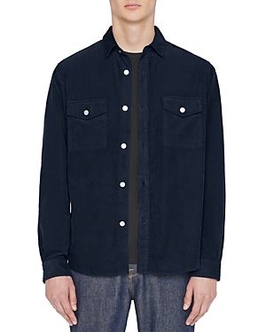 Frame Corduroy Shirt In Midnight Blue