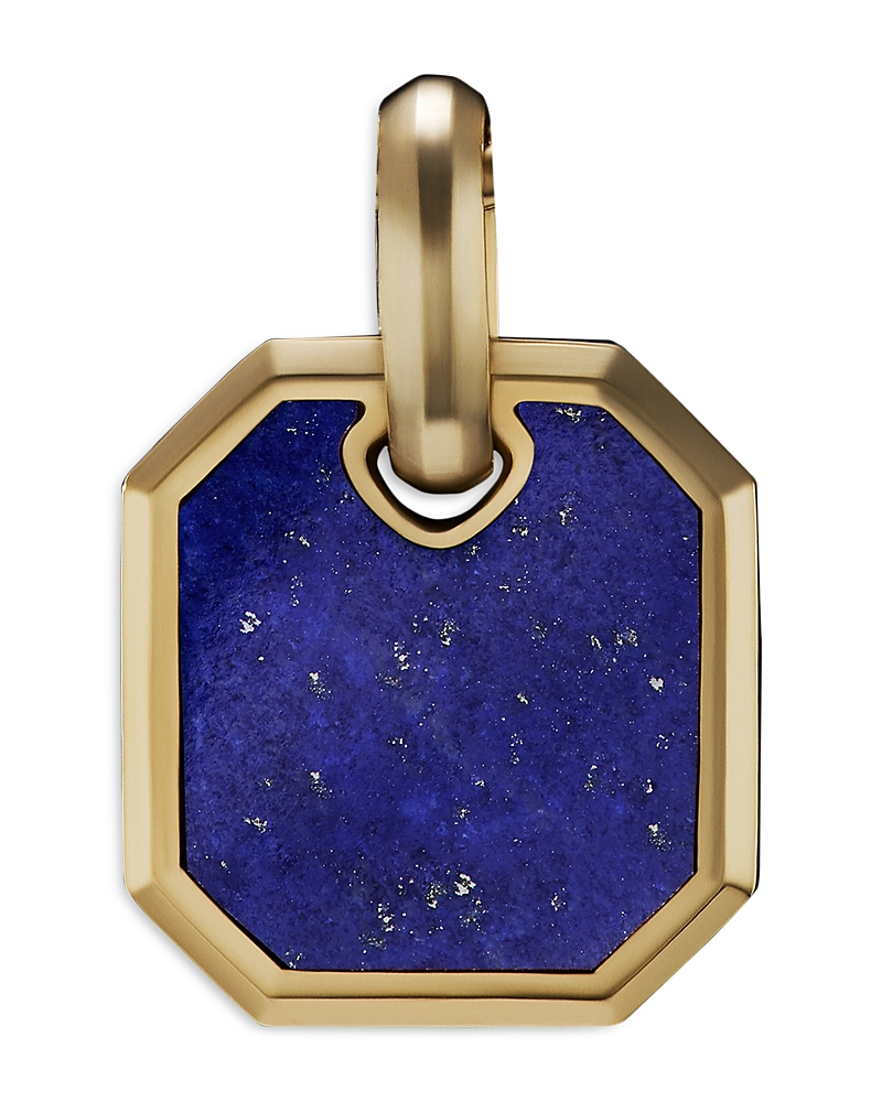 David Yurman Men's Roman Amulet in 18K Yellow Gold with Lapis, 15mm · OS