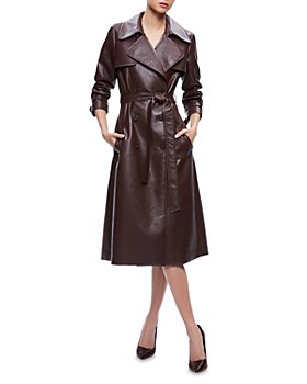 Alice and Olivia - Elicia Faux Leather Trench Coat
