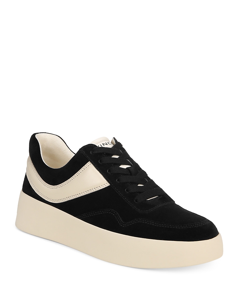 Vince Benfield Court Leather Sneaker In Black