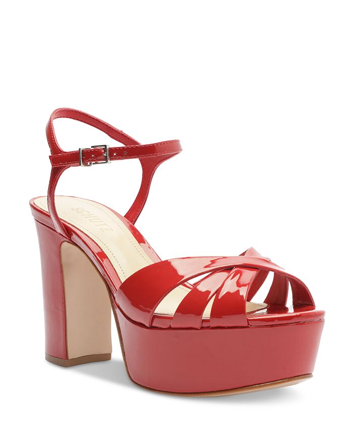 Schutz Women's Keefa High-heel Platform Sandals In Club Red