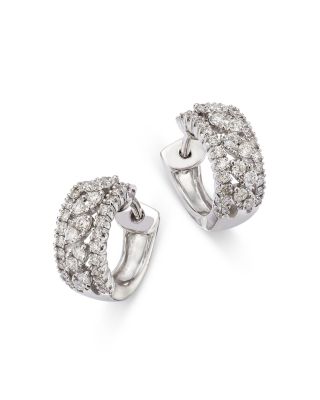 Bloomingdale's Fine Collection Diamond Huggie Hoop Earrings in 14K White Gold, 0.40 ct. t. w.