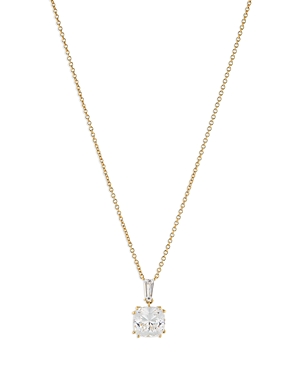 Shop Nadri A La Carte Cushion Pendant Necklace In Rhodium Plated Or 18k Gold Plated, 16