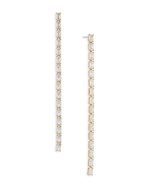 NADRI A LA CARTE LONG LINEAR DROP EARRINGS IN RHODIUM PLATED OR 18K GOLD PLATED