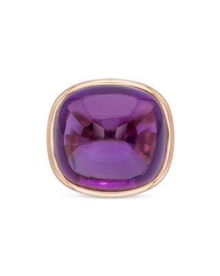 18K Yellow Gold Tigella Amethyst Statement Ring