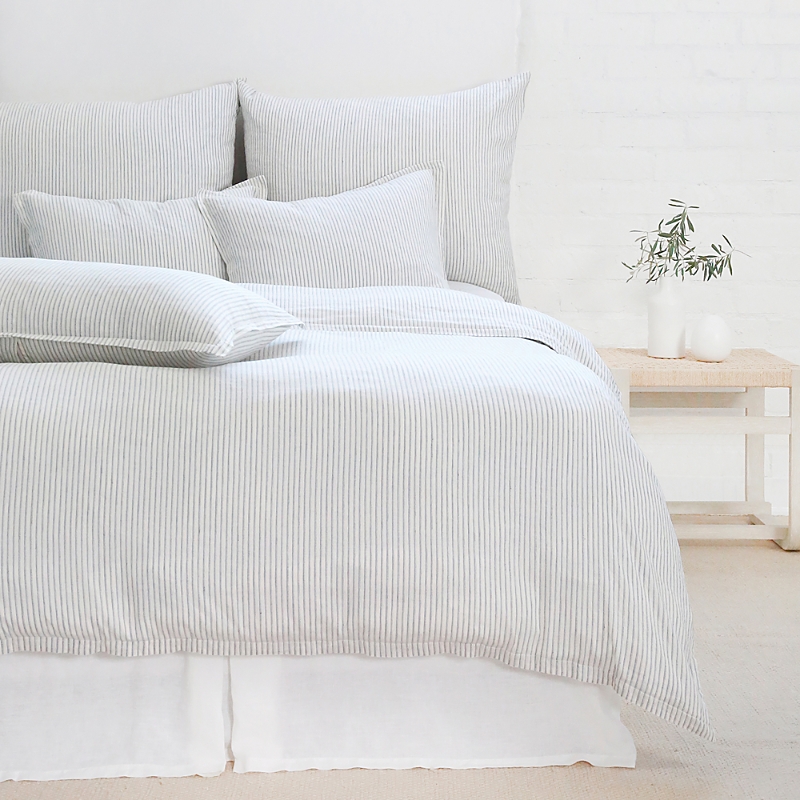 Pom Pom At Home Connor Duvet Cover, King In Ivory/denim