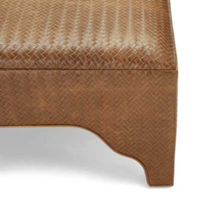 Hurst Rectangular Leather Ottoman