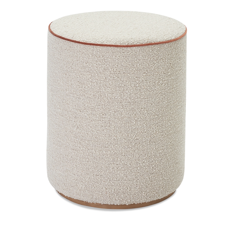 Massoud Wylie Cylinder Ottoman In Neo Cream