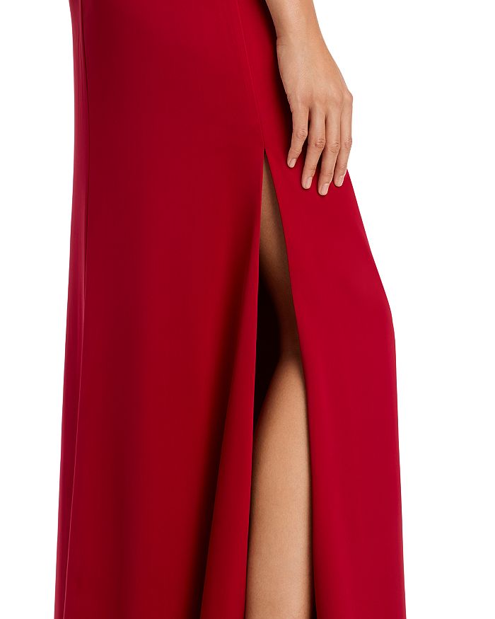 Shop Liv Foster Strapless Gown In Matador Red