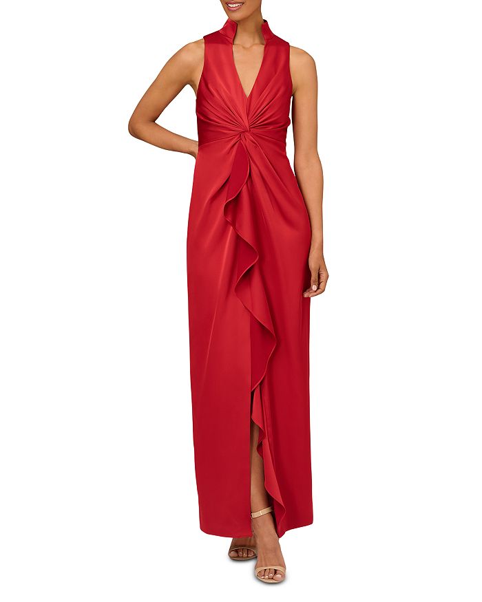 Aidan Mattox Gathered Front Gown | Bloomingdale's