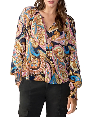 Sanctuary Print Metallic Blouse In Tapestry