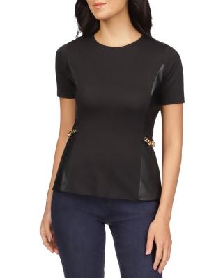 Micha Faux Leather Top Micha Faux Leather Top