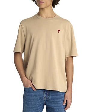 Ami Alexandre Mattiussi Ami De Coeur T-shirt In Champagne