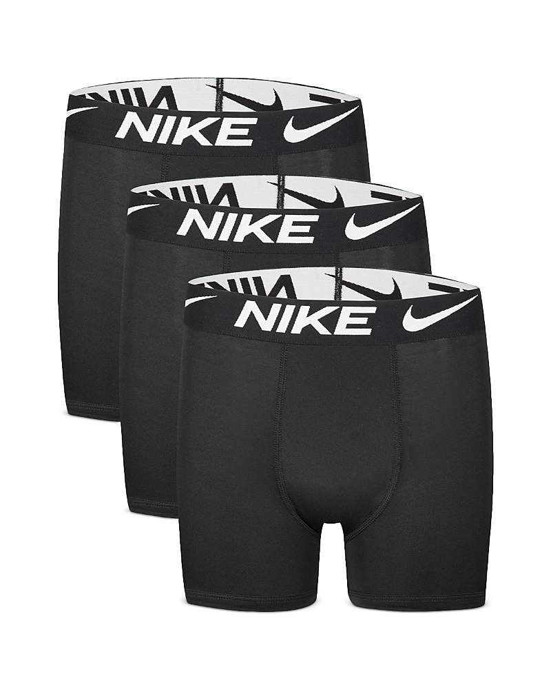 Nike Kids' Big Boys 3 Pk. Essential Dri-fit Boxer Briefs In Black