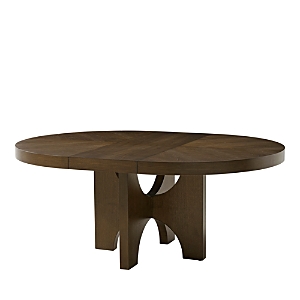 Theodore Alexander Catalina Extending Round Dining Table In Medium Brown