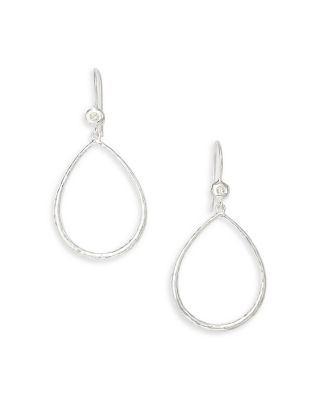 IPPOLITA - Ippolita Sterling Silver Open Teardrop Earrings with Diamonds